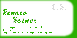 renato weiner business card